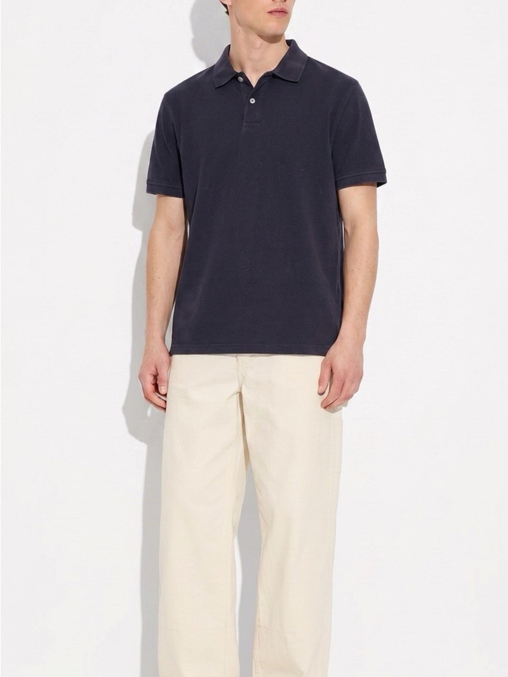 Club Room Short Sleeve Polo in Navy